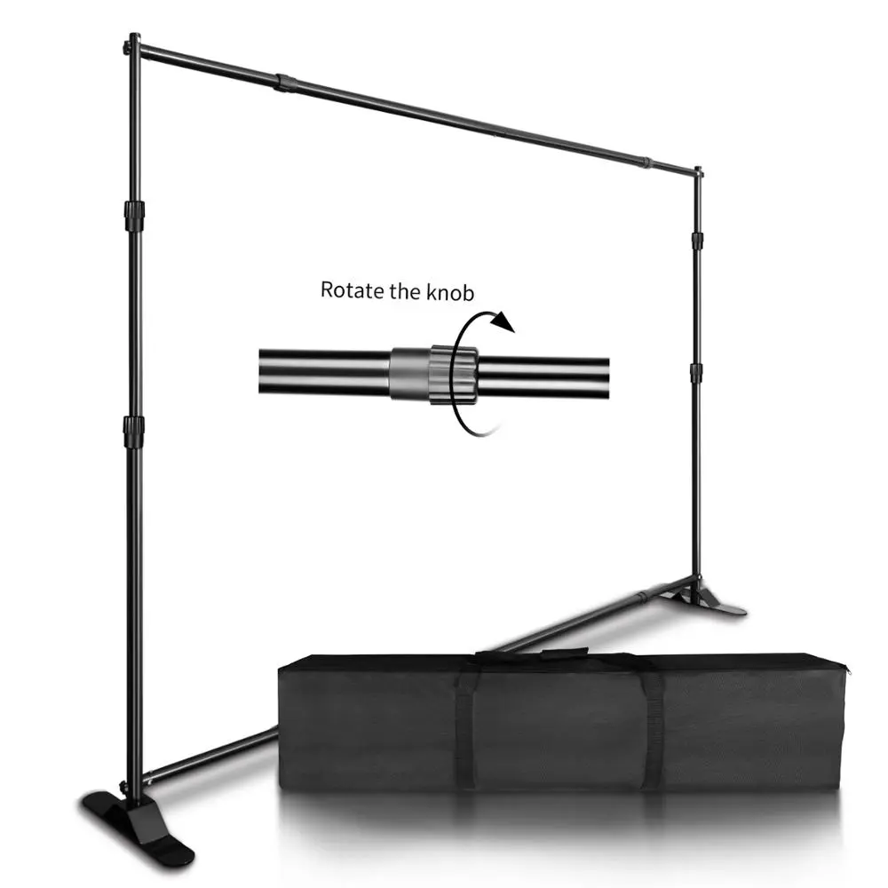 Photography Backdrop Muslin - SH Double-Crossbar Backdrop Background Stand Frame