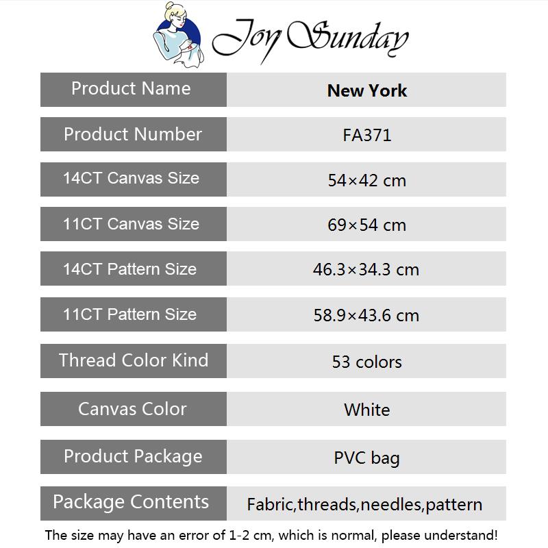Joy Sunday Cross Stitch Kits 1 - Photography New York 评论和价格