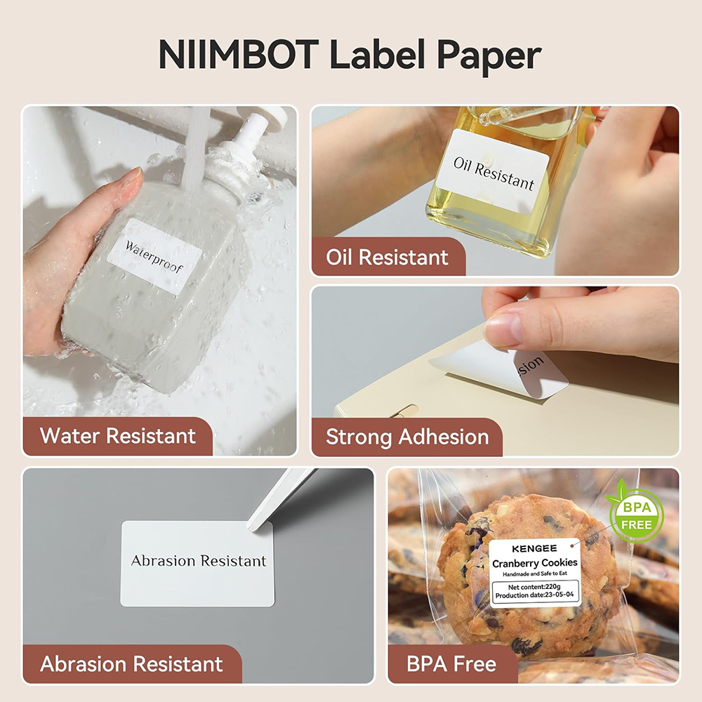 NIIMBOT Thermal Label for B1 B - Photography Logo 评论和价格