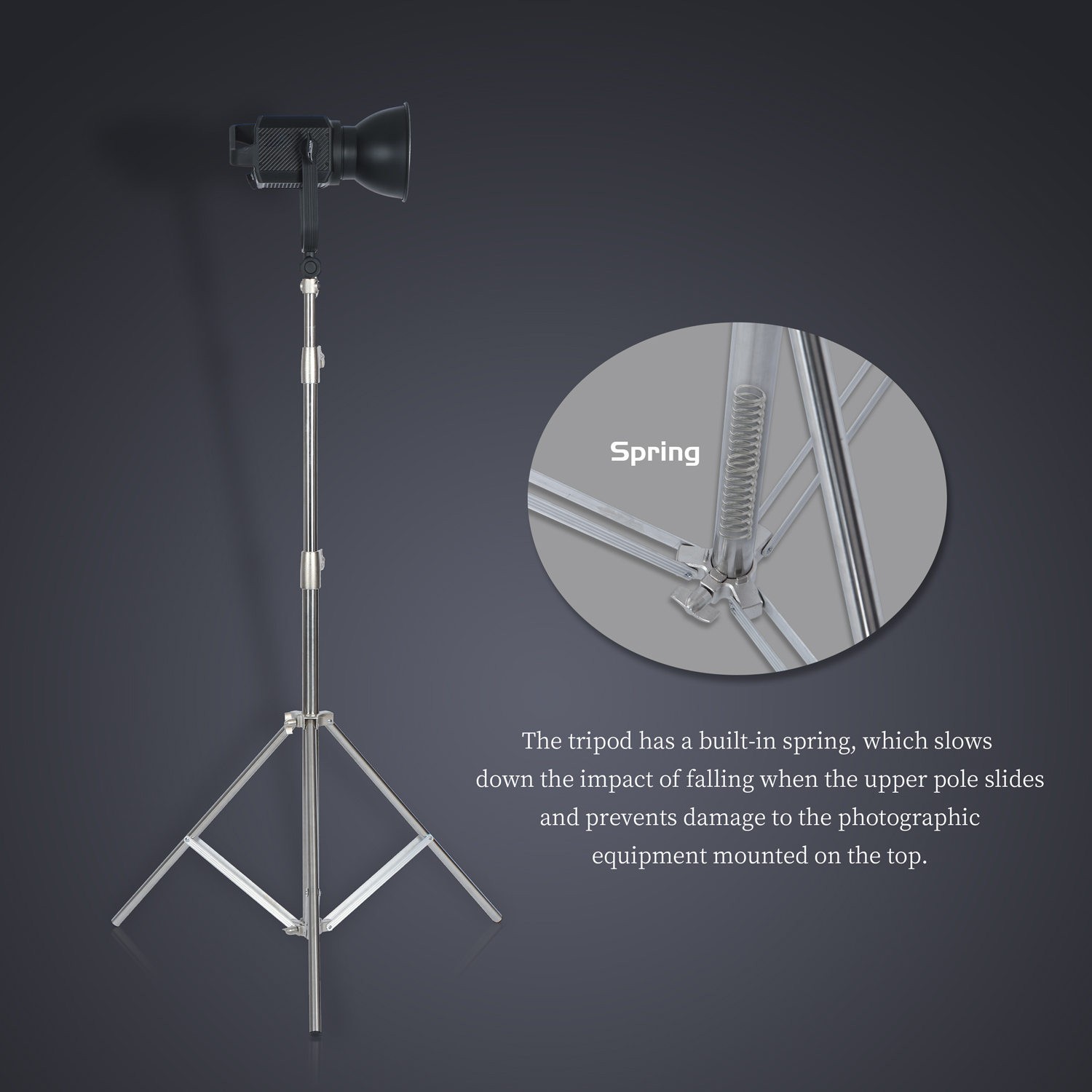 SH 2.8M Stainless Steel Light  - Photography Treatment 评论和价格