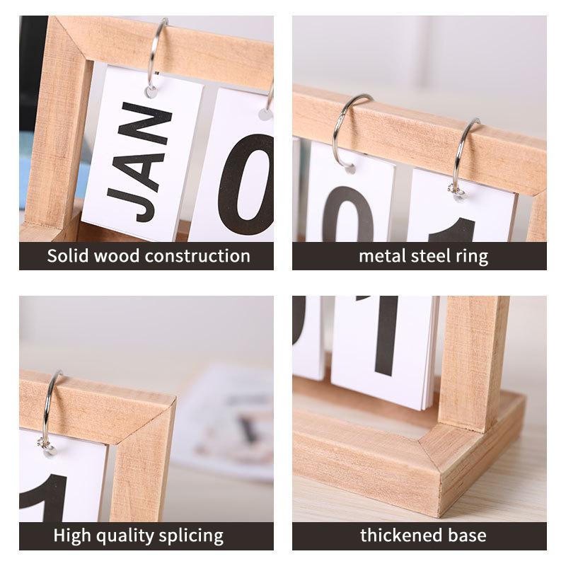 Wooden Perpetual Calendar Flip - Photography Date 评论和价格