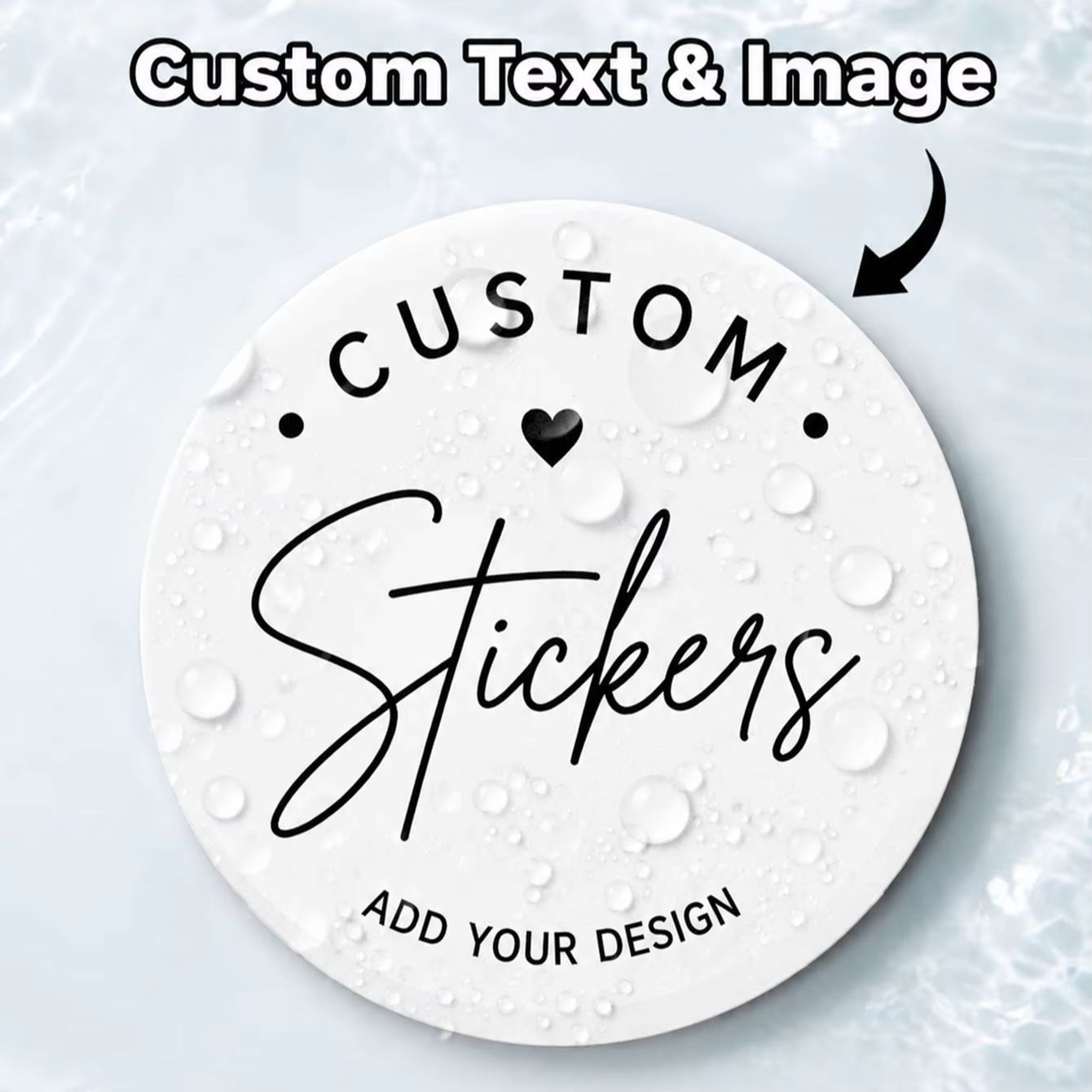 1/50/100PCS Custom Round Water - Photography Logo 评论和价格