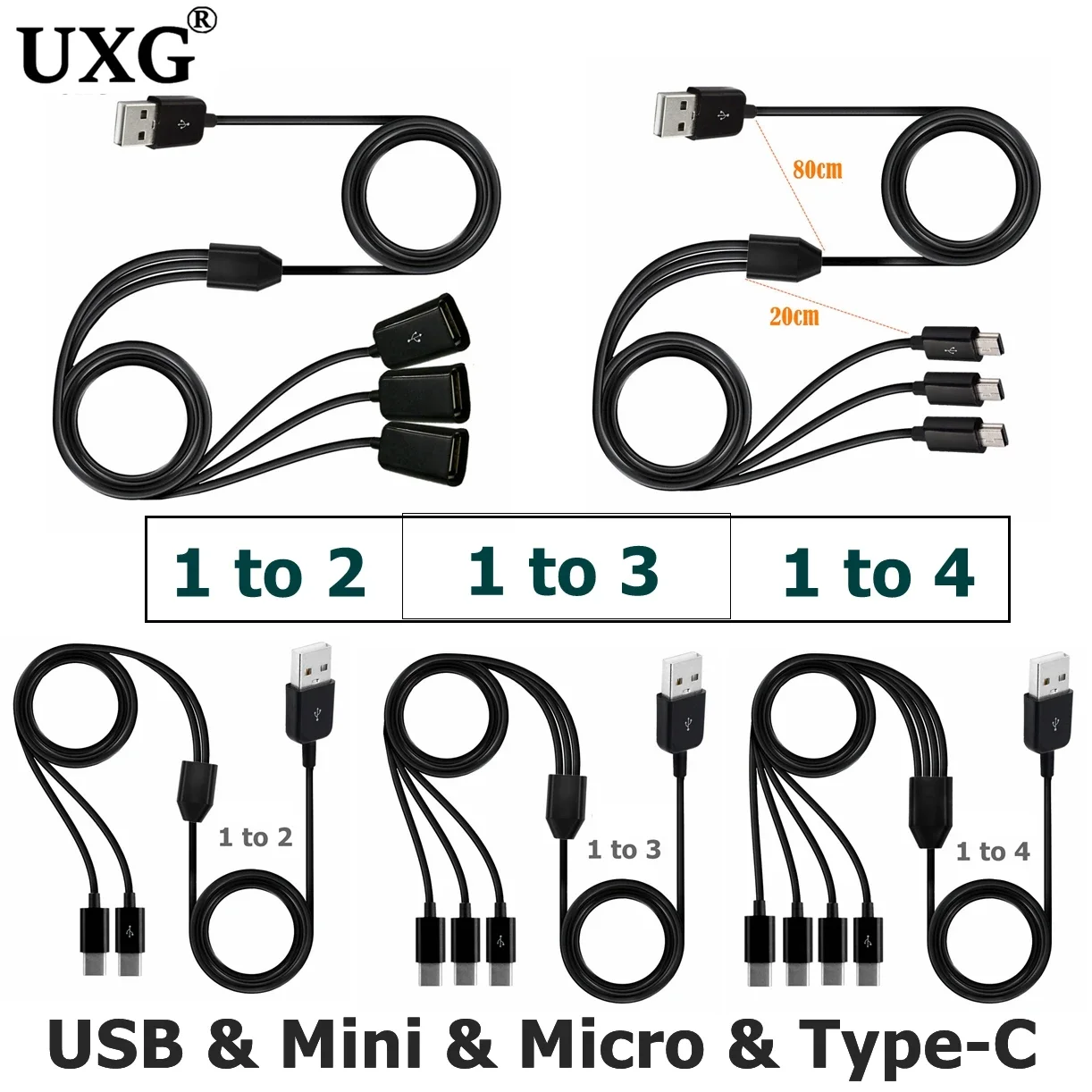 Type-C 1 To 4 6 Port Type C US - Photography Date 评论和价格