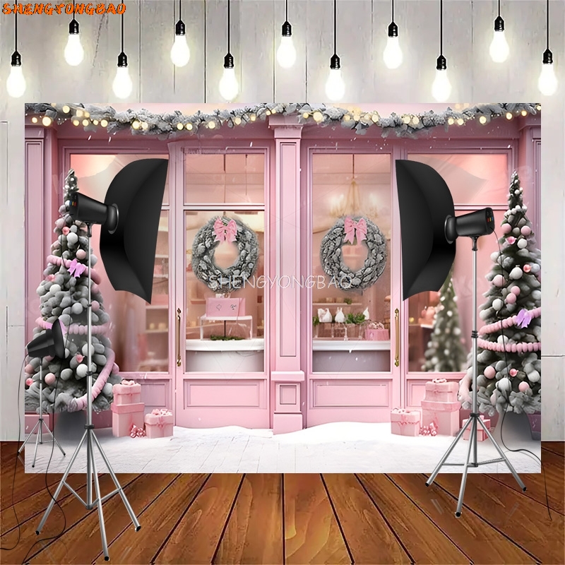 SHENGYONGBAO Christmas Day Wre - Photography Backdrop Muslin 评论和价格