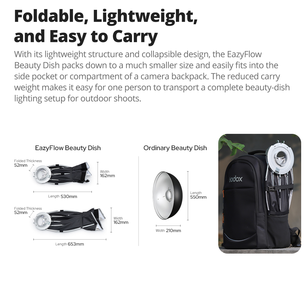 New Godox EazyFlow Beauty Dish - Photography Treatment 评论和价格