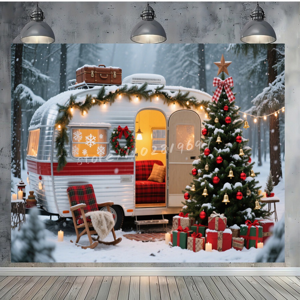 Christmas Festival Vinyl Backd - Photography Backdrop Muslin 评论和价格