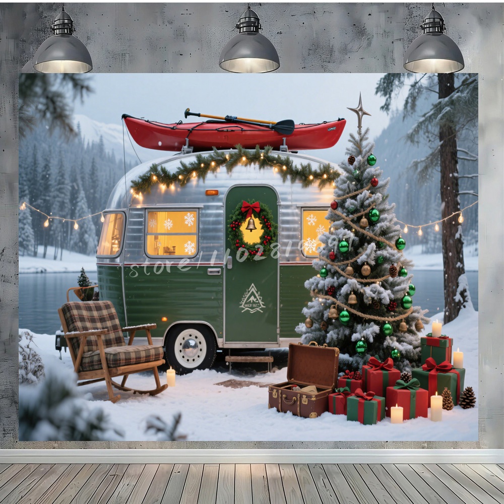 Christmas Festival Vinyl Backd - Photography Backdrop Muslin 评论和价格