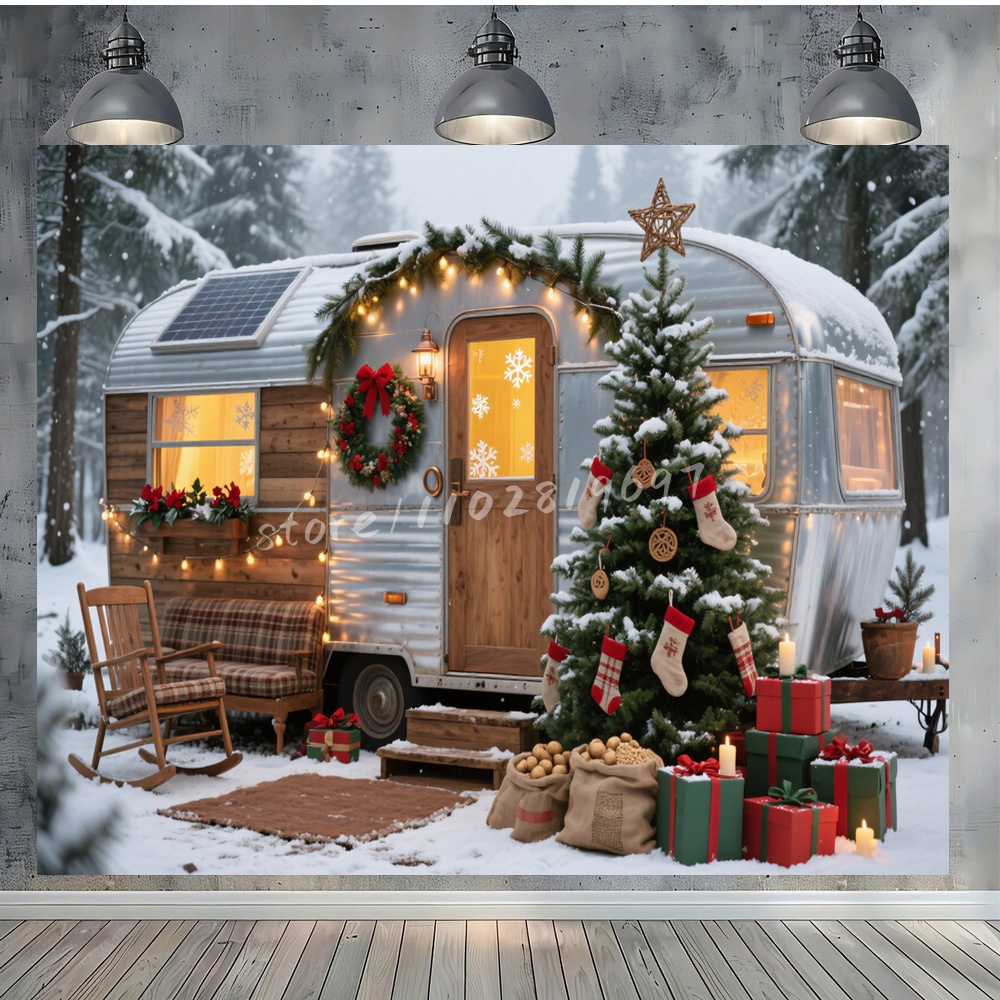 Christmas Festival Vinyl Backd - Photography Backdrop Muslin 评论和价格