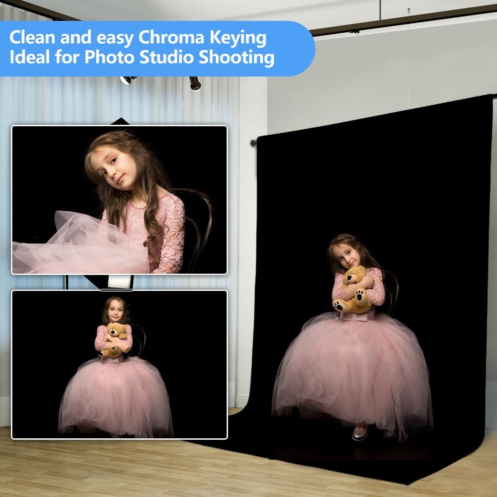 Black Background for Photograp - Photography Backdrop Muslin 评论和价格
