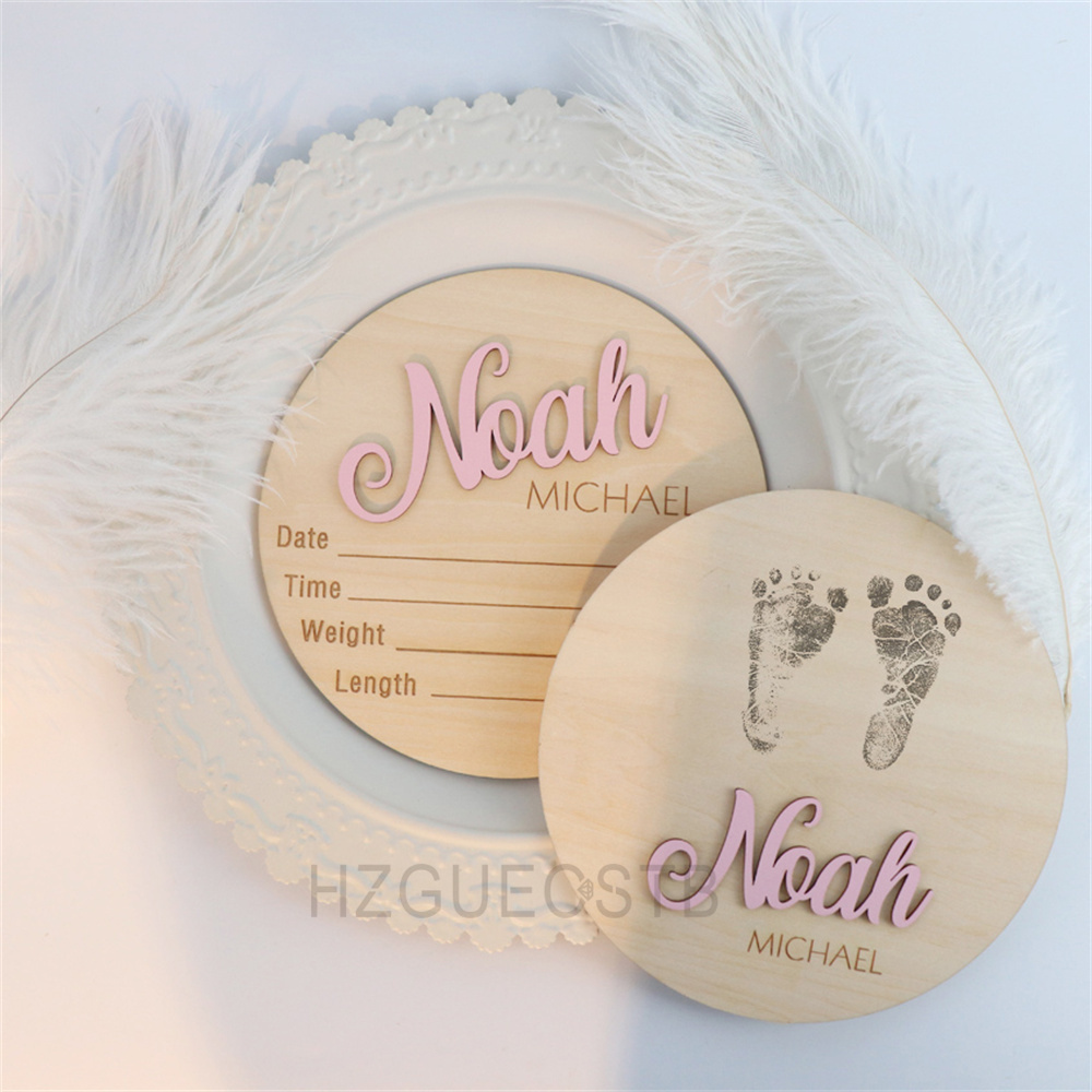 A Set Custom Name Birth Announ - Photography History 评论和价格